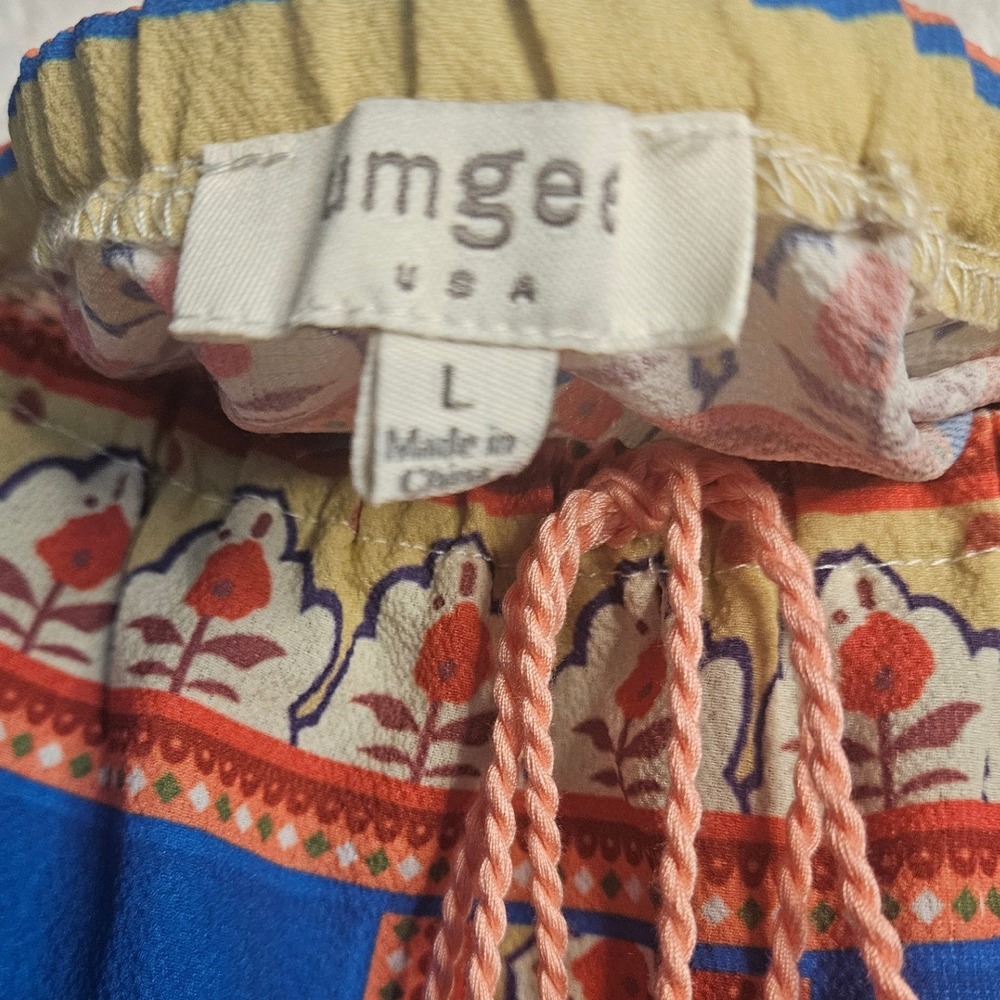Umgee Boho 2Pc Lot Sz‎ Lg Floral Off Shoulder Babydoll Tunic Dress & Blouse #573 - Picture 4 of 11